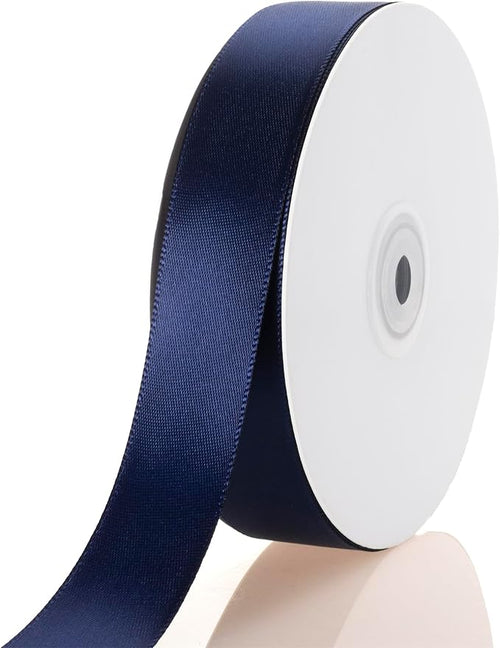 1 Inch Navy Blue Ribbon, 50 Yards Craft Polyester Satin Ribbon Perfect by Unknown
