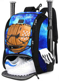 MATEIN Baseball Backpack, Softball Bat Bag with Shoes Compartment for Youth, Boys and Adult, Lightweight Baseball Bag with Fence Hook Hold TBall Bat, Batting Mitten, Helmet, Caps, Teeball Gear
