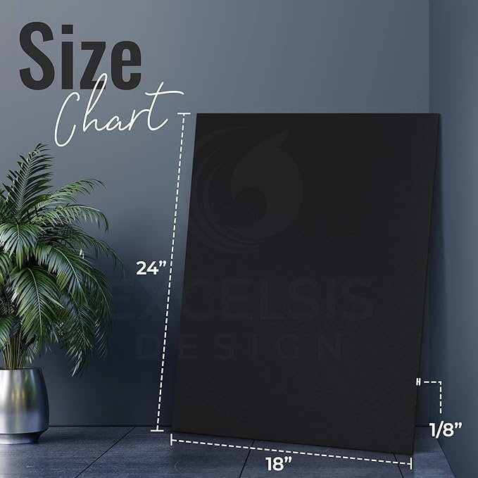 Black Foam Board 18 x 24 x 1/8" Inch, 15 Pack Acid-Free Foam Core Poster Board - Image 2