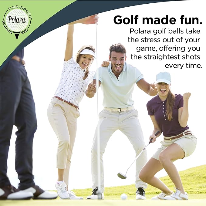 Polara Self-Correcting Golf Balls – High-Performance Golf Balls with Soft Feel, Anti-Slice & Hook Correction, Exceeds USGA Limits, Dimple Design for Maximum Distance, Golf Accessories for Men & Women