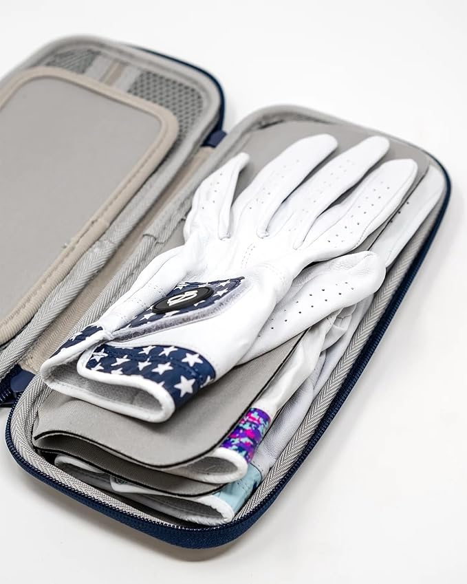 Pins & Aces Glove and Accessory Caddie - Your All-in-One Solution for Organizing and Carrying Essential Golf Accessories On The Course (Navy)