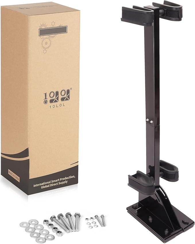 10L0L Universal Golf Cart Gun Holder for EZGO, Club Car, Yamaha, and UTV, Stand-Up Adjustable Floor Mount Gun Rack with Quick Release, Rifle & Hunting Gun Storage Accessory