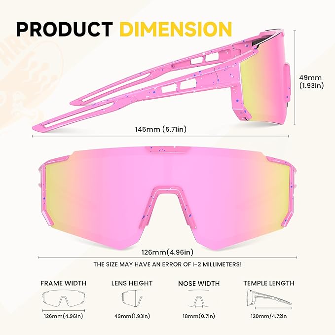 Kids Polarized Sunglasses for Boys & Girls, Youth Baseball Softball Cycling Sports Sunglasses UV Protection Ages 3-12