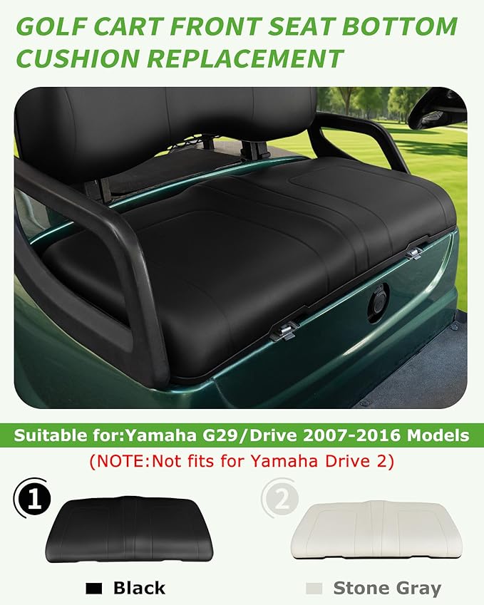 Golf Cart Front Seat Bottom Replacement Cushion Assembly for Yamaha G29/Drive 2007-2016 Models