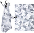 Magnetic Golf Towel 16x24 Ultra Absorbent Waffle Microfiber, Strong Magnet for Cart Clubs, Spot-Clean Design Golf Accessories Gifts for Men (Grey-Camo)