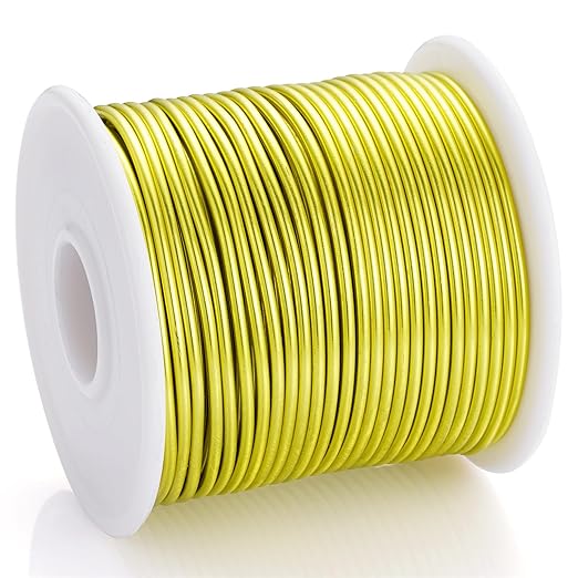 12 Gauge Yellow Green Aluminum Craft Wire - Image 2
