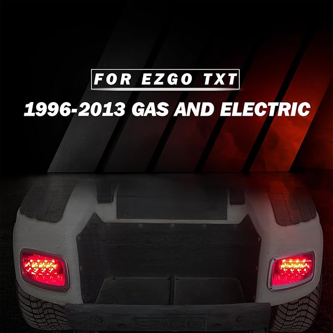 Golf Cart TXT LED Tail Light Kit Compatible with EZGO TXT Led Light 1996-2013 Gas and Electric Rear Replace 12V Light Kit Assembly For EZGO TXT Gas and Electric