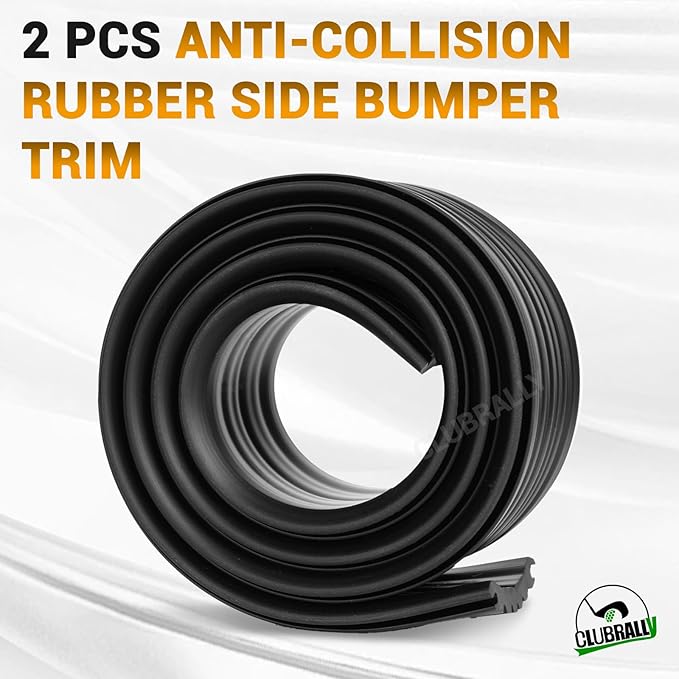 Golf Cart Floor Edge Guard Sill Protector, 2 PCS Anti-Collision Rubber Side Bumper Trim for Club Car DS 1987-Up, OEM#1013983/101347501（42.5" L×2.6" W）