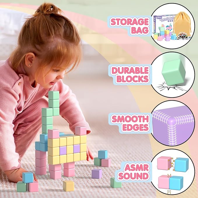 32pcs Magnetic Blocks Building Cubes - Image 2