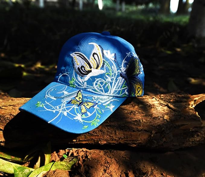 Trucker Hats California H Womens Hat Trendy Creativity Flowers Butterfly Sequins Embroidered Baseball Cap
