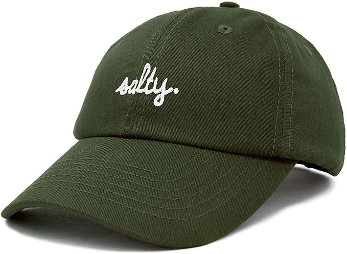 DALIX Salty Embroidered Cotton Beach Baseball Cap Adjustable Dad Hat Womens