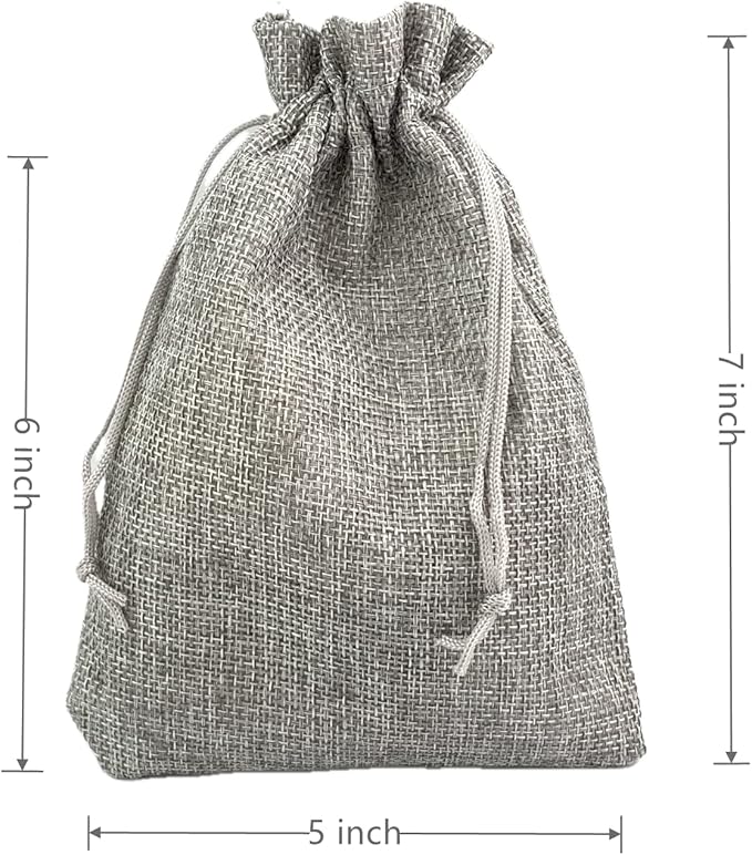 Palmhomee Pack of 25 Burlap Gift Bags - Image 3