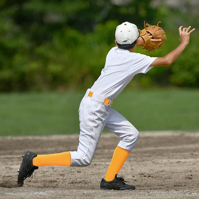 Haysandy Baseball or Softball Sock and Belt Combo Set 3 Football Baseball Socks with Softball Belt for Youth Boys Kids