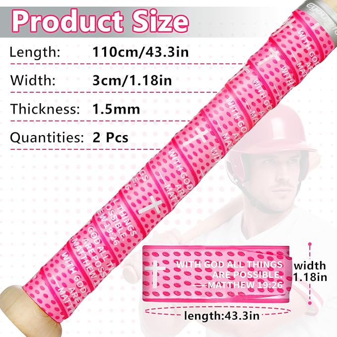 Eyourlife 2/4 Pack Baseball Bat Grip Bat Wraps for Baseball Lifestyle Softball Gifts Pro Feel Non-Slip Elite Batting Grip Tape for Bats Players