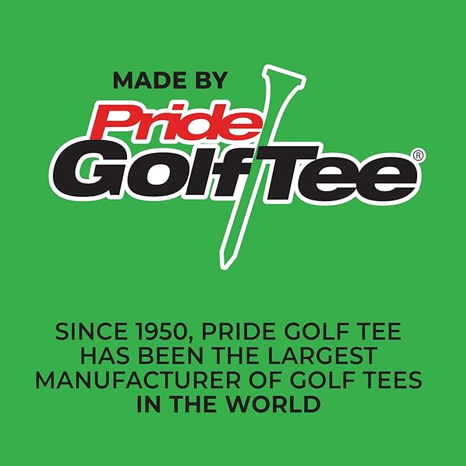 Pride Deluxe Wooden Golf Tees - 500 Count, 2 3/4 Inch - White - #1 Brand on Tour - Best for Drivers & Woods - Improve Distance and Accuracy