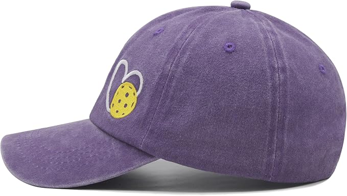 Pickleball Hat for Women Men, Adjustable Embroidered Heart Pickleball Baseball Cap