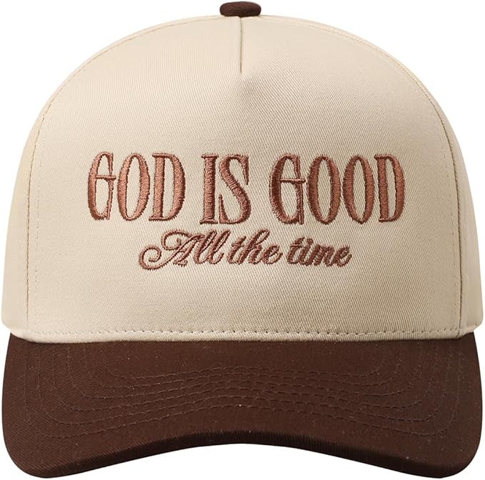 MIRMARU Two-Tone Vintage Canvas Trucker Hats for Men & Women, Adjustable Size Baseball Caps with Trendy Embroidered Design