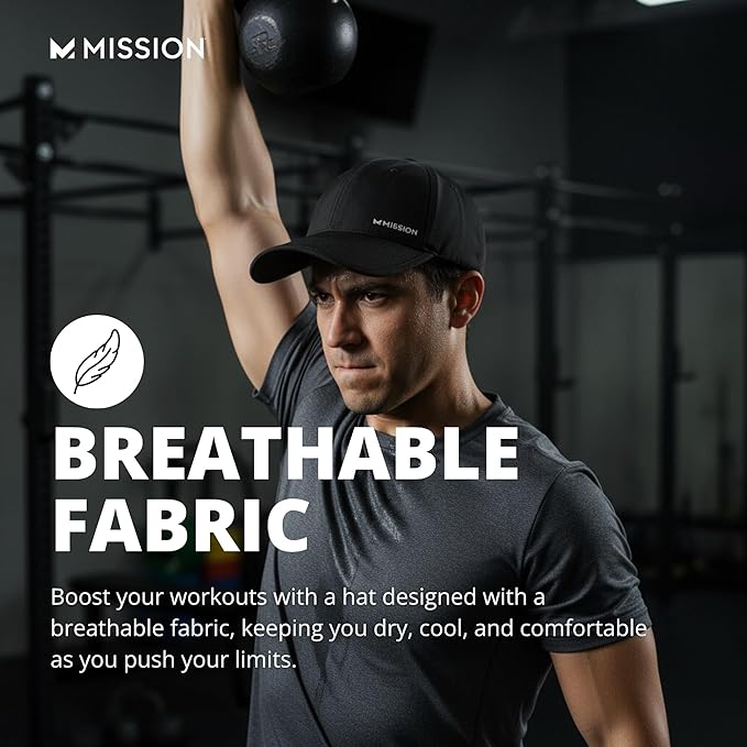 MISSION Cooling UPF Performance Hat - Unisex One Size Cap for Workouts, Golf & Running - Sweat & Water Activated Technology