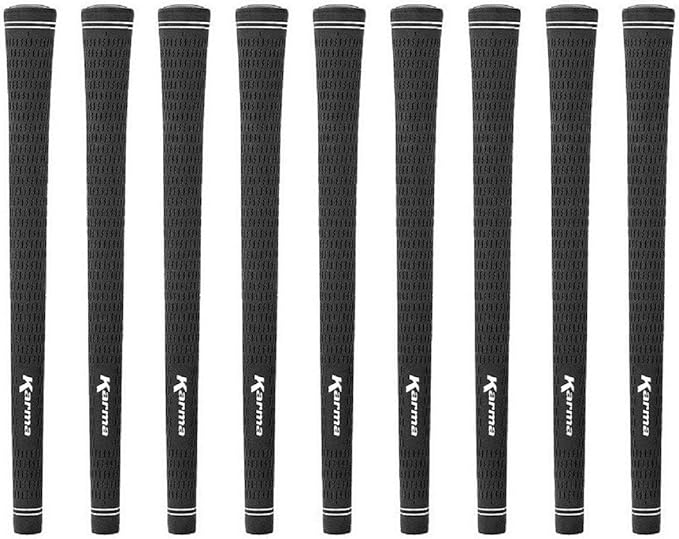 Karma Velour Golf Grips for Men, Women, Juniors | Undersize, Standard, Midsize, Oversize, & Jumbo | 6 Colors | Choose Single, 9, 13 Pack or Golf Club Grip Kit
