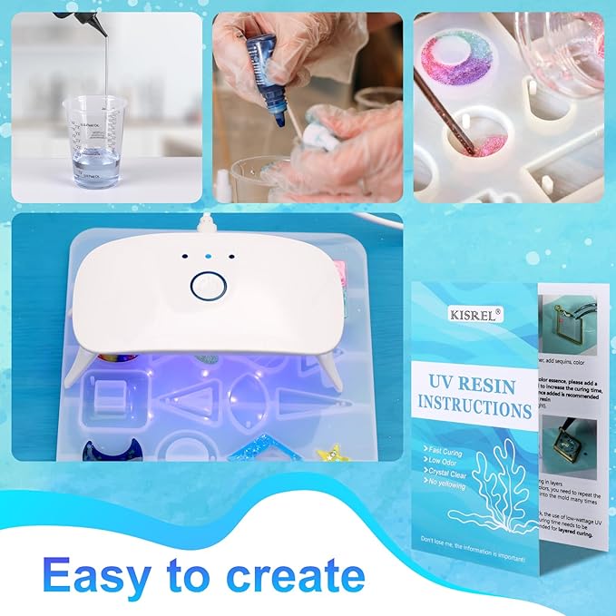 UV Resin Jewelry Making Kit, 400g Crystal Clear Resins - Image 7