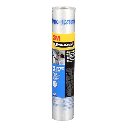 3M Hand Masker Advanced Masking Film, 48 in x 180 ft, Static Cling Keeps Film by 3MIndustrial