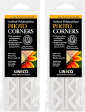 Lineco Archival Polypropylene Mounting Corners, Pressure Sensitive Acid-Free by Lineco