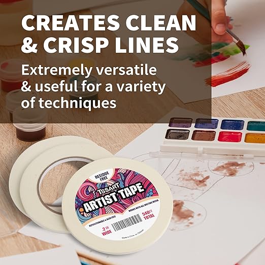 3 Pack White Artist Tape - Image 6