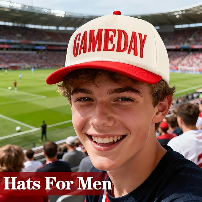Game Day Hat for Women Men, World Cup Hat Football Softball Basketball Caps