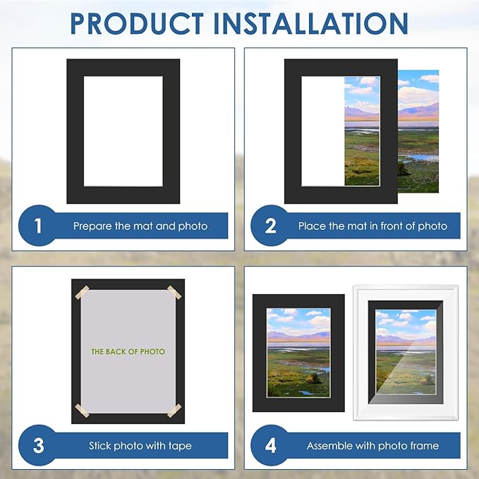 18 Pack Picture Mats, 8x10 for 6x8 Picture Frame Mats, Acid Free Core Bevel Cut - Image 5