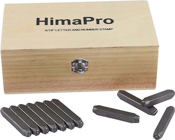 HimaPro Letter and Number Stamp Set 36pcs 40Cr Alloy Steel Metal Stamp Number & by HimaPro