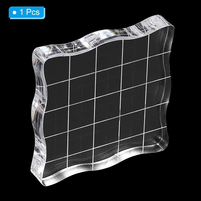 PATIKIL 2" x 2" Acrylic Stamp Block - Image 3