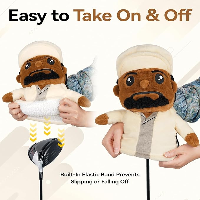 Funny Driver Headcover, Creative Plush Golf Driver Head Covers Fits Standard 460CC Driver Head, Unique Golf Gift & Accessories for Men and Women