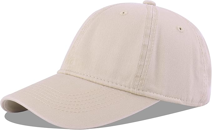 LANGZHEN Unisex Baseball Cap 100% Cotton Fits Men Women Washed Denim Adjustable Dad Hat