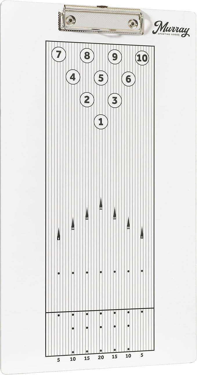 Murray Sporting Goods Dry Erase Coaches Clipboard | Double-Sided Dry Erase White Board