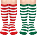 Sarfel Kids Soccer Socks Toddler Soccer Socks Girls Boys Soccer Socks Kids Tube Socks with Stripes Toddler Knee High Socks