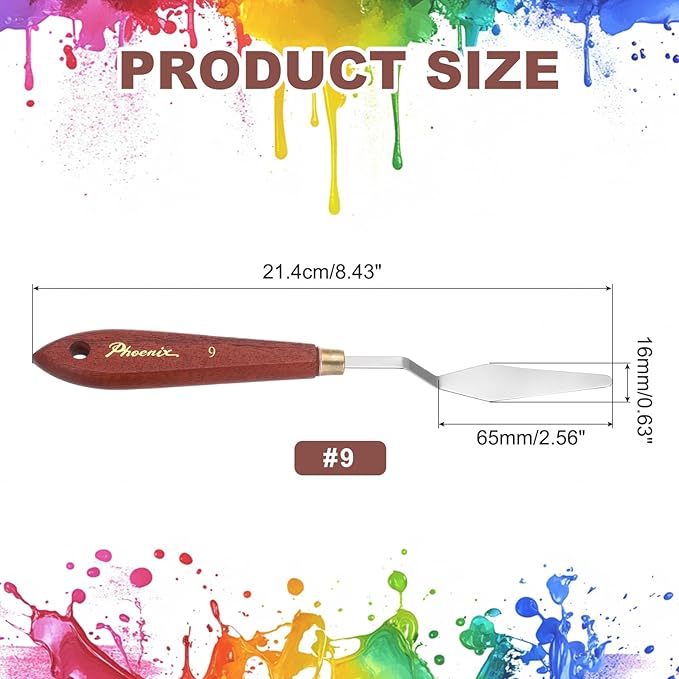 MECCANIXITY Pack of 1 Palette Knife No.9, 8.4" Long Palette Knives - Image 2