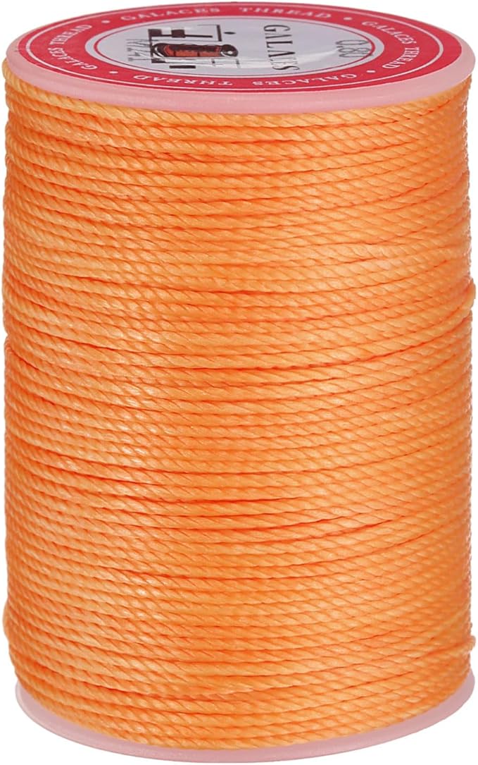 uxcell Round Leather Sewing Waxed Thread, 55m / 60 Yards Wax Polyester String by uxcell