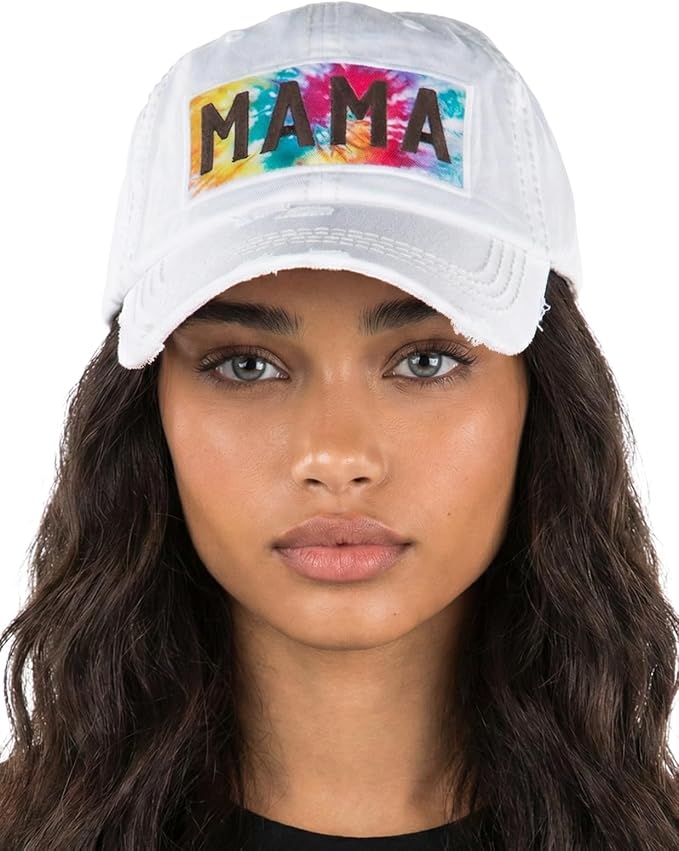 Funky Junque Distressed Vintage Baseball Cap - Embroidered Patch Women's Hat - Holiday, Lifestyle & Patriotic Designs