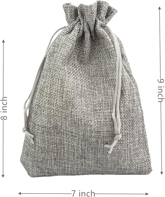 Palmhomee Pack of 25 Burlap Gift Bags - Image 2