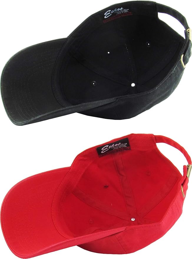 KBETHOS Classic Unisex Cotton Adjustable Low Crown Baseball Cap – Plain Dad Hat