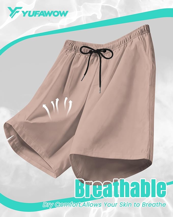 9 Inch Men Swim Trunks with Mesh Lining Quick Dry Breathable Pockets for Summer Beach Cruise Water Park Gym Running