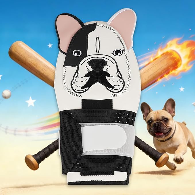 Big Crazy Baseball Sliding Mitt Youth and Adult, Drippy Drip Accessory, Flexible Breathable Durable, Funny Design Beer Bear Ice Cream Cow