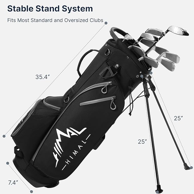 GoHimal 14-Way Golf Stand Bag, Golf Bag with Stand - Lightweight Durable Club Bag for Men & Women
