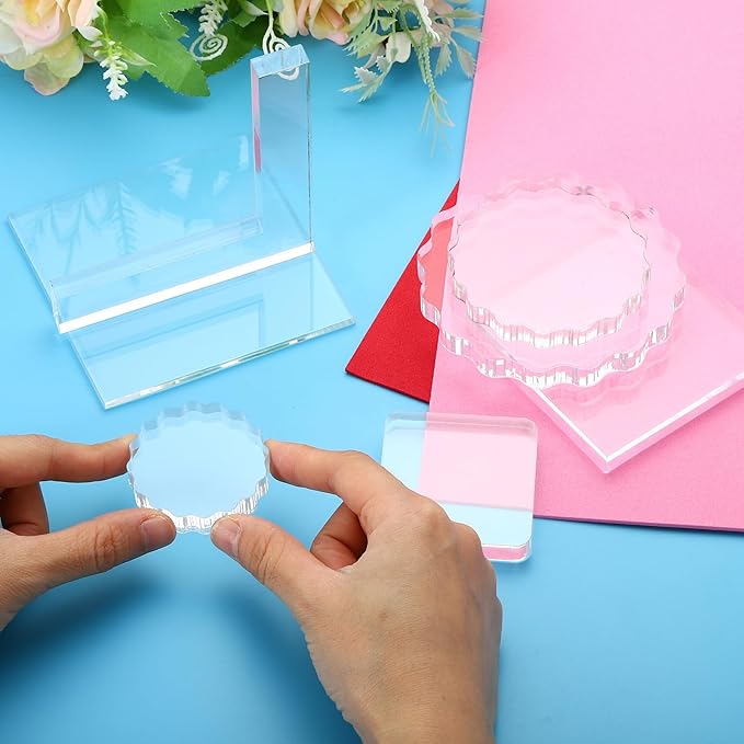 PATIKIL Acrylic Stamp Block, 1 Pack Clear Stamping Blocks - Image 4