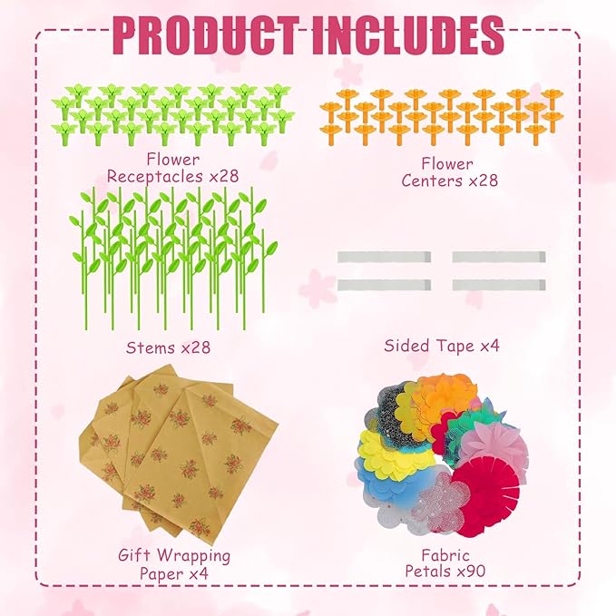 DIY Fabric Flower Bouquet Toy Accessories | Floral Art Craft Materials - Image 2