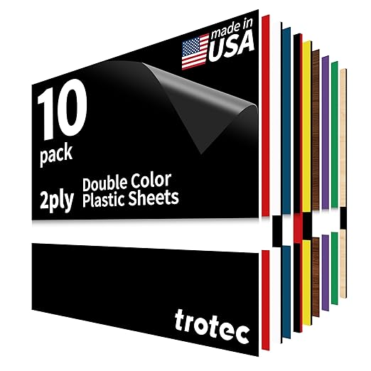 Trotec TroLase | 8"x12"x1/16", Guillotine | Made in USA by TrotecEngravingSupplies