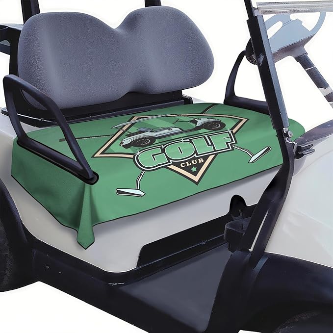 Golf Cart Seat Covers, Golf Cart Seat Towel Blanket for 2-Seat Golf Carts, Breathable Golf Cart Seat Cushions Golf Club Car Accessories 51'' x 31''