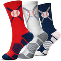 ChalkTalkSPORTS Baseball Socks - Performance Socks for Baseball Players - Crossed Bats - Youth and Adult Sizes