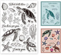 11.7 x 8.3 inch Sea Turtle Clear Stamps by BEUNITONE