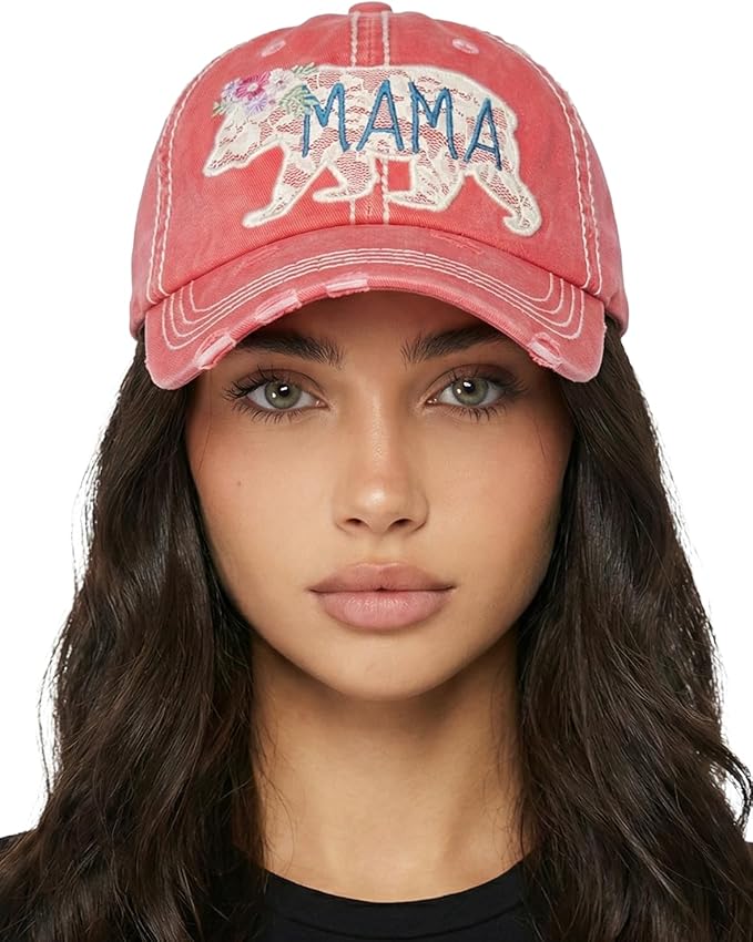 Funky Junque Distressed Vintage Baseball Cap - Embroidered Patch Women's Hat - Holiday, Lifestyle & Patriotic Designs